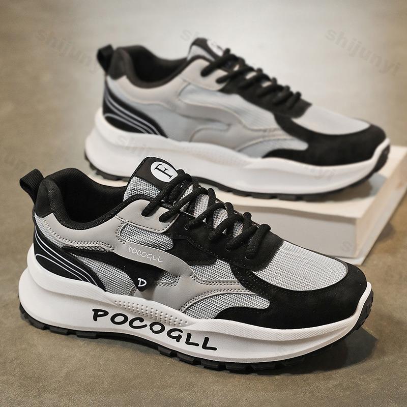 Fashion Men's Casual Sports Shoes 2025 Summer Fashion Thick-soled Sneakers New Men Mesh Breathable Man Outdoor Student Running Shoes