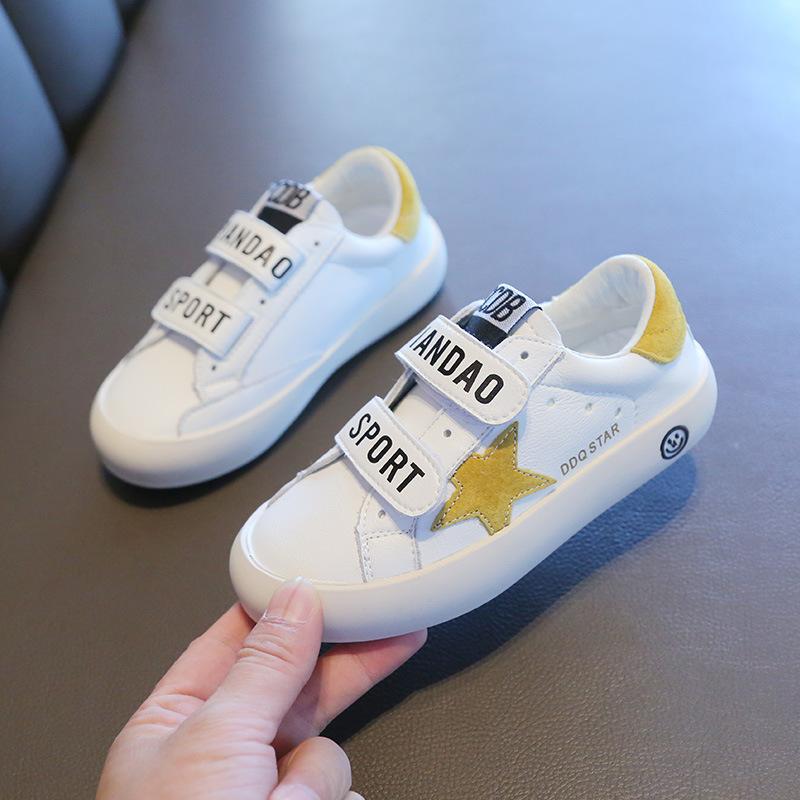 Small White Shoes Autumn New Girls Dirty Shoes Casual Shoes Stars Breathable Boy Board Shoes Sneakers Comfortable  Daily Kids