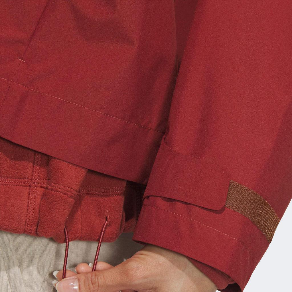 Adidas Two-In-One Casual Hooded Zip Jacket Women Jackets Soft-Red JM8855