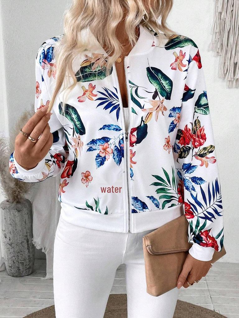 2025 Autumn/Winter European-American Jacquard Zipper Jacket: Loose, Slimming, Casual Top Coat