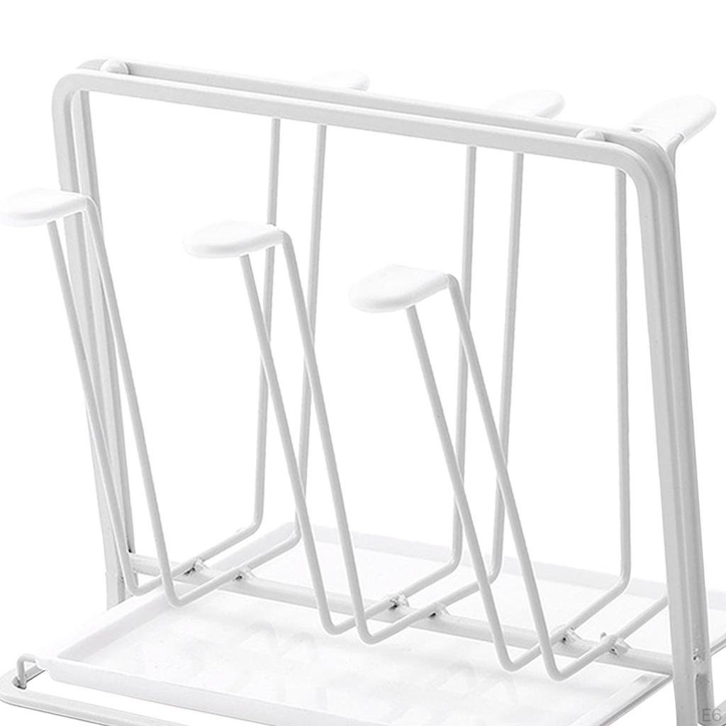 Coffee Mug Holder 6 Hook for Counter Tabletop Display Rack
