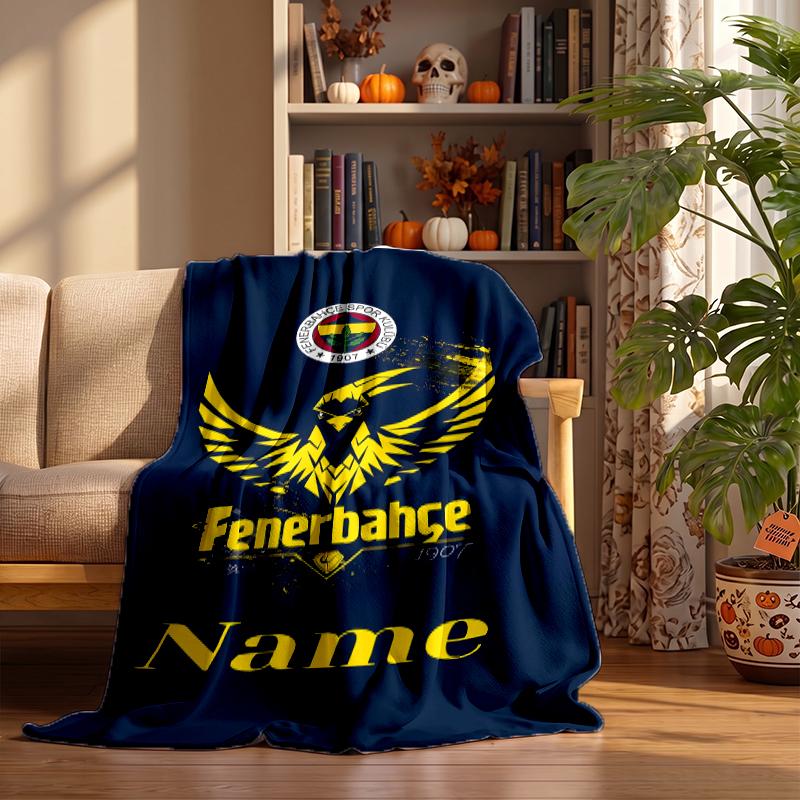 Fenerbahce SK Couvertures Flottées Personnalisées Douces Chaudes Confortables pour la Décoration Intérieure Cadeaux de Fête