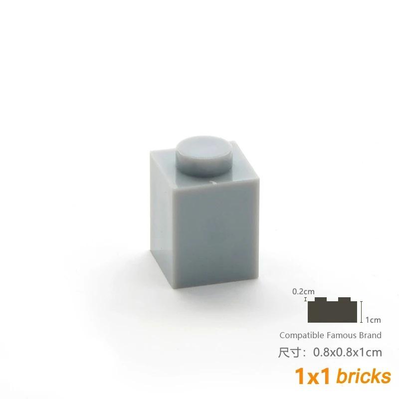 50g/116Pcs 3005 1x1 Building Block Moc High 1-Hole Color Spare Parts Compatible with Brick DIY Children's Toy Assembly