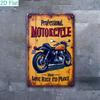 Vintage Motorcycle Metal Tin Sign Retro Biker Garage Wall Decor Industrial Style Art