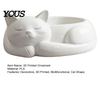 Cute Cat Flowerpot 3D Printed Jewelry Storage Holder, Succulents Flowerpot, Nordic Ornament Style Desktop Organizer for Rings Earrings Bracelets