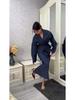 Spring 2025 Women's Casual Tie Cardigan and Skirt Set