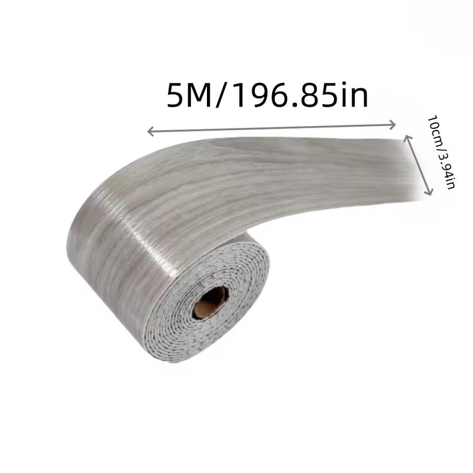 1PC 5m/196.85inch Marble Self-adhesive Border Floor Stickers for Living Room Skirting Line Waterproof Waist Line