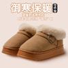 High-top Cotton Shoes, Autumn and Winter Outer Wear 2025 New Plush Thick-soled Warm Plush Bag and Cotton Slippers