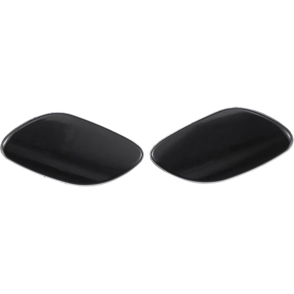 ACROPIX Front Left Right Side Bumper Headlight Washer Nozzle Cover Cap Fit for Volvo S80 - Pack of 2 Black