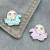 New Fashion Cartoon Sloth Enamel Pin Animal Badge Brooch Mint Green Lapel Pin