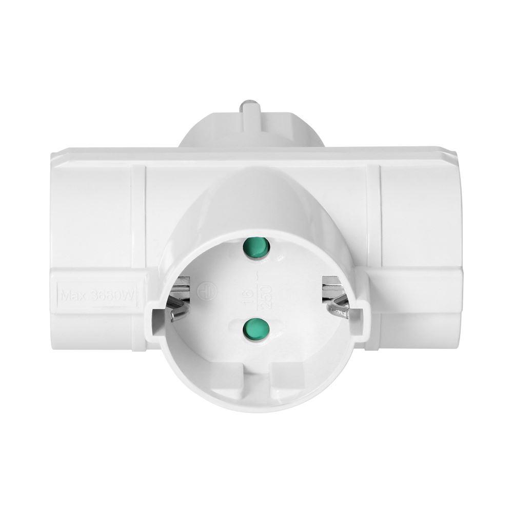 Rozgałęźnik 3X2P+Z Biały Or-Ae-13184(Gs) Schuko