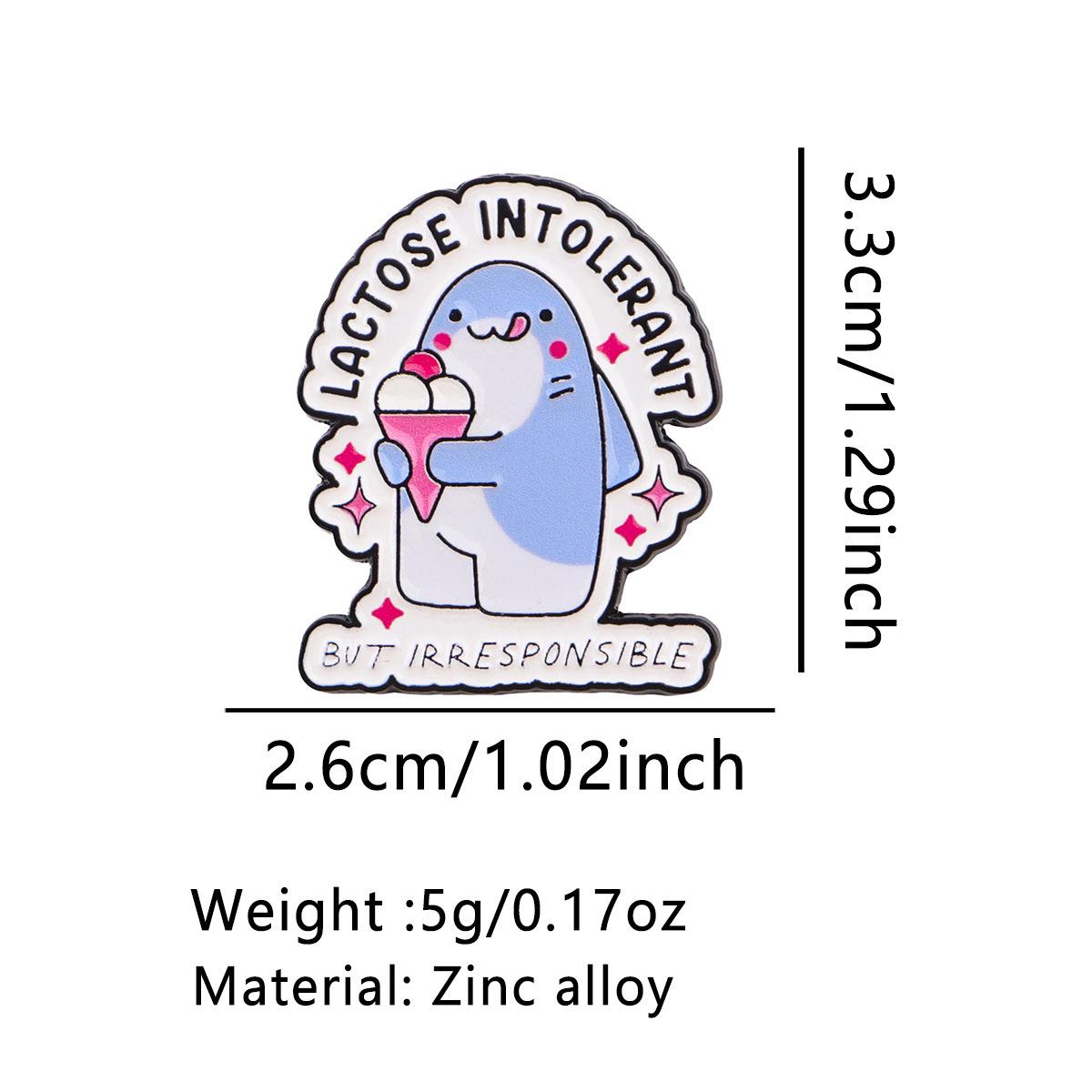 Creative Cartoon English Letter Metal Brooch - Quirky Jewelry Badge for Clothing
