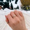 High-End S925 Sterling Silver Layered Mountain Peak Ring for Women - Micro-Inlaid Fashion European and American Style Index Finger Jewelry.