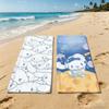 C-Cinnamoroll Cartoon S-Sanrio Beach Towel, Super Absorbent Quick Drying Summer Towel for Outdoor Camping Pool Travel Gift