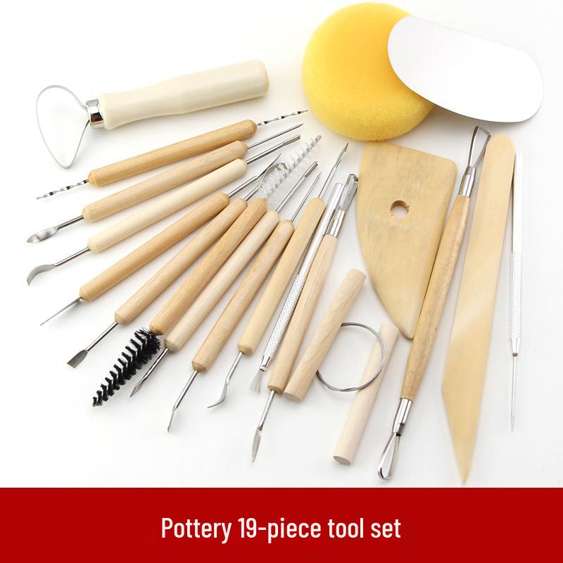 Zestaw narzędzi do rzeźbienia w glinie—Glinka olejowa, plastikowe nożyki do figurek DIY z gliny polimerowej i rzeźbienia w ceramice