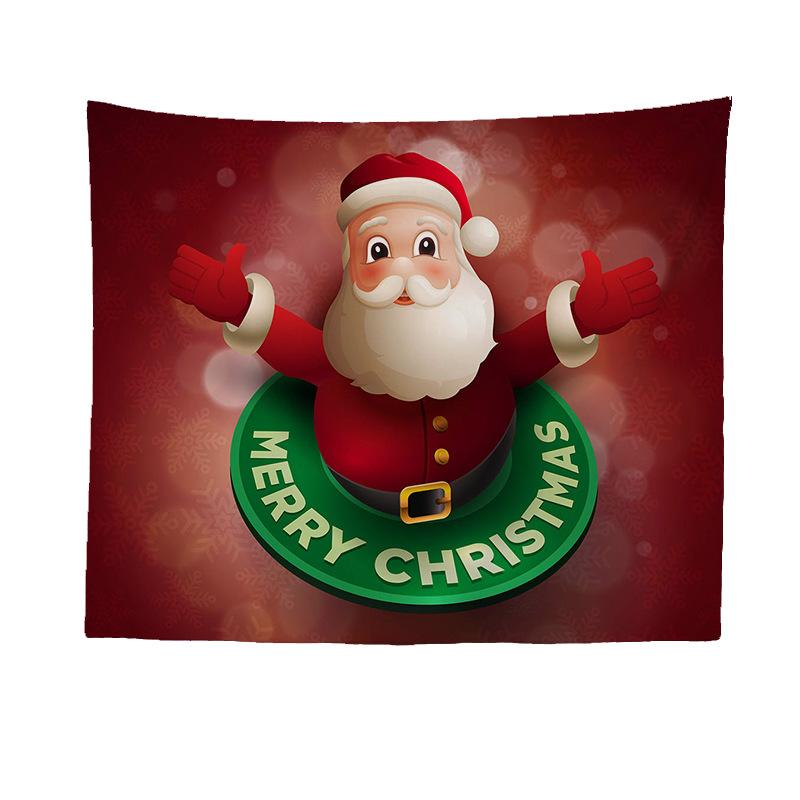 Christmas Series Santa Claus Pattern Tapestry TV Background Wall Landscape Tapestry Hanging Cloth