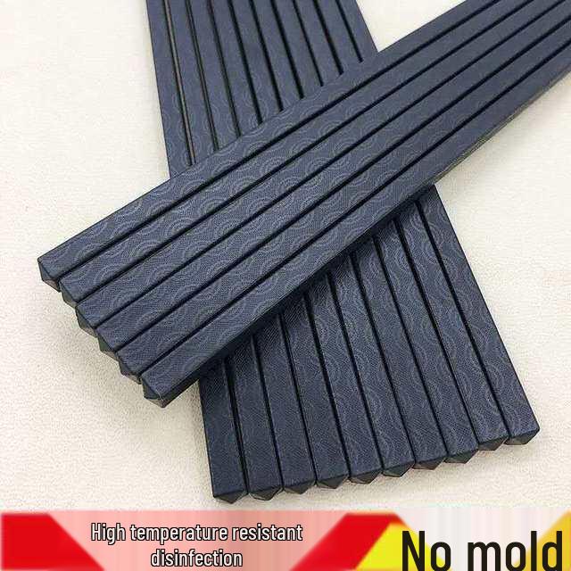 10 Pairs Non-slip Alloy Chopsticks - High-temperature Resistant, Sterilizable Tableware for Kitchen, Household, and Hotel Use