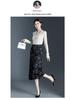 Jacquard A-Line Mid-Length Skirt: Women's 2026 Chinese Style Spring/Summer Fashion.