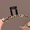 Korean Retro Leopard Print Claw Clip for Women - Secure Updo Hair Accessory