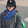 Windproof Knitted Scarf Button Women Winter Neckerchief Fashion Cross Scarf  Autumn
