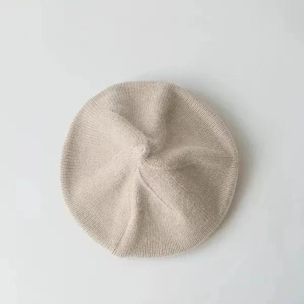 Spring and Autumn Korean Style Candy Colored Versatile Knitted Beret for Boys and Girls Children's Trendy Casual Woolen Hat