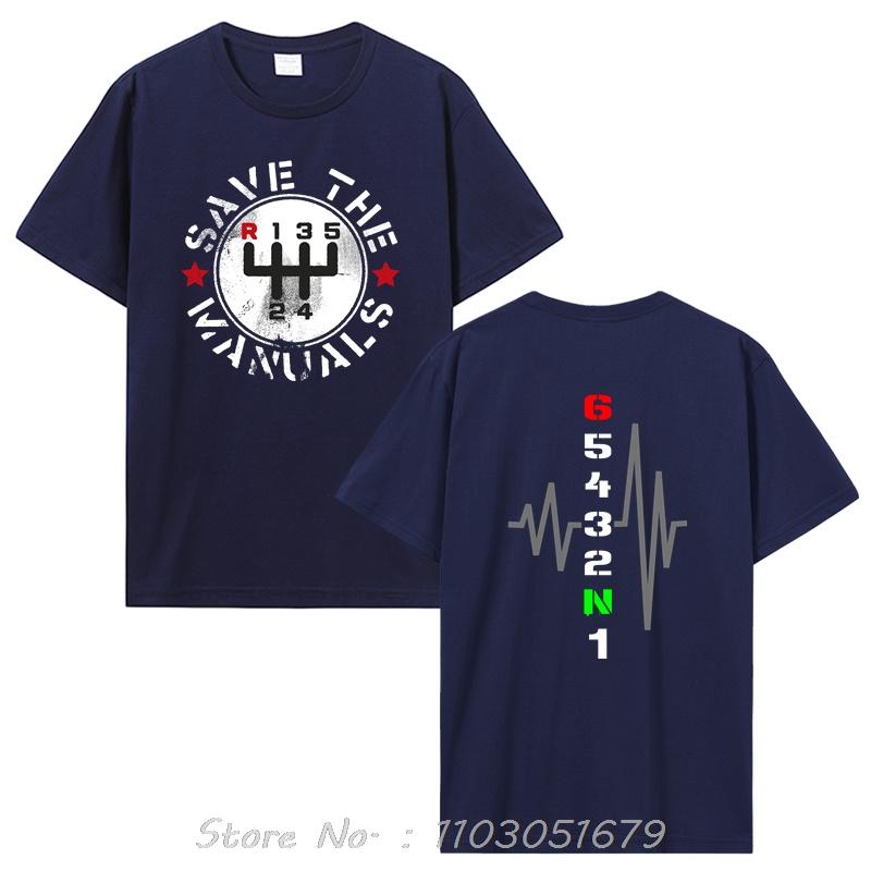 Mens Clothing Save The Manual Oversized Tshirt Double Sided Cotton Tshirt Funny Round Neck Trendy Casual Fitness T Shirt