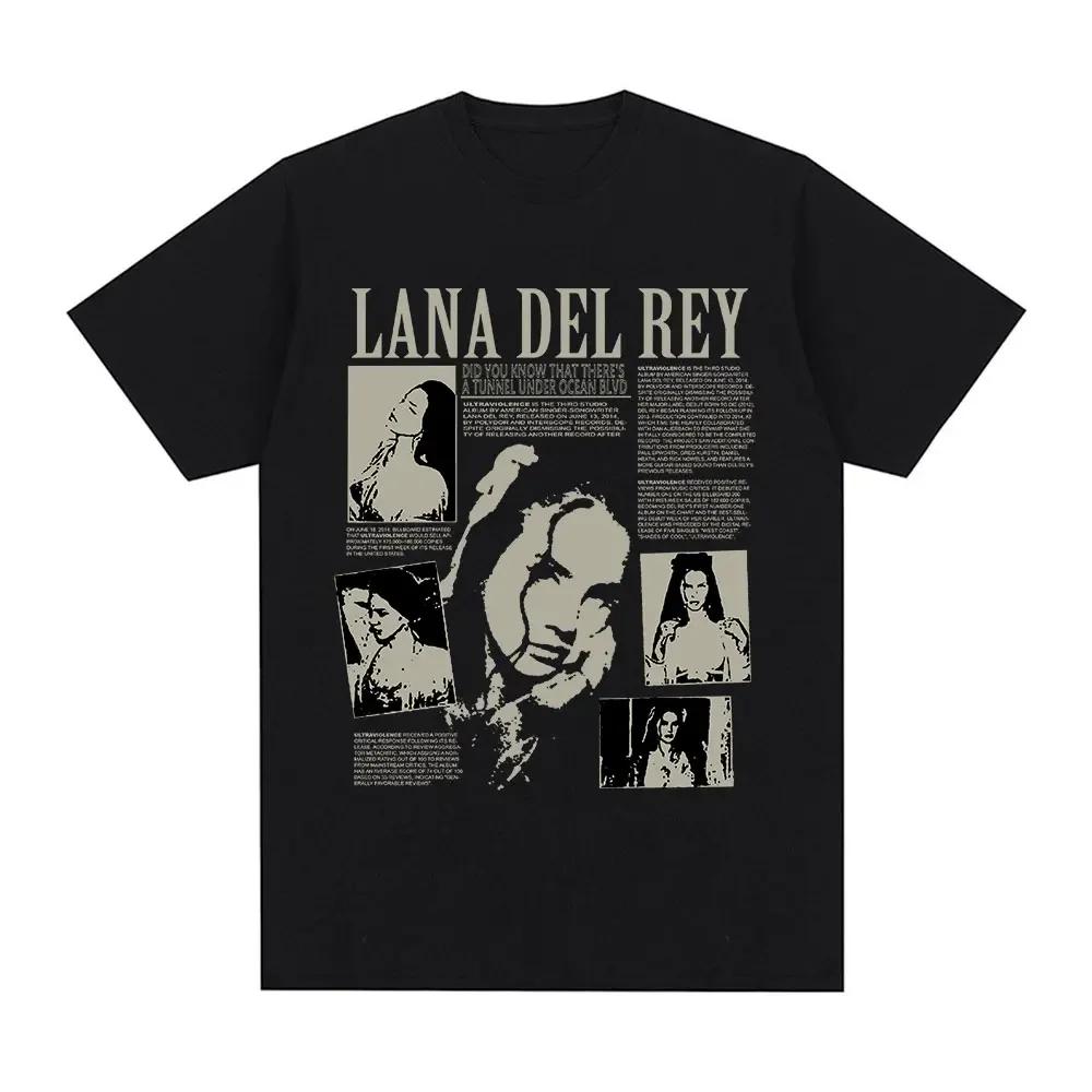 Singer Lana Del Rey T Shirt Ultraviolence Music Album Tshirt Unisex Wounisex Hip Hop Vintage Short Sleeve T Shirts Gothic Streetwear