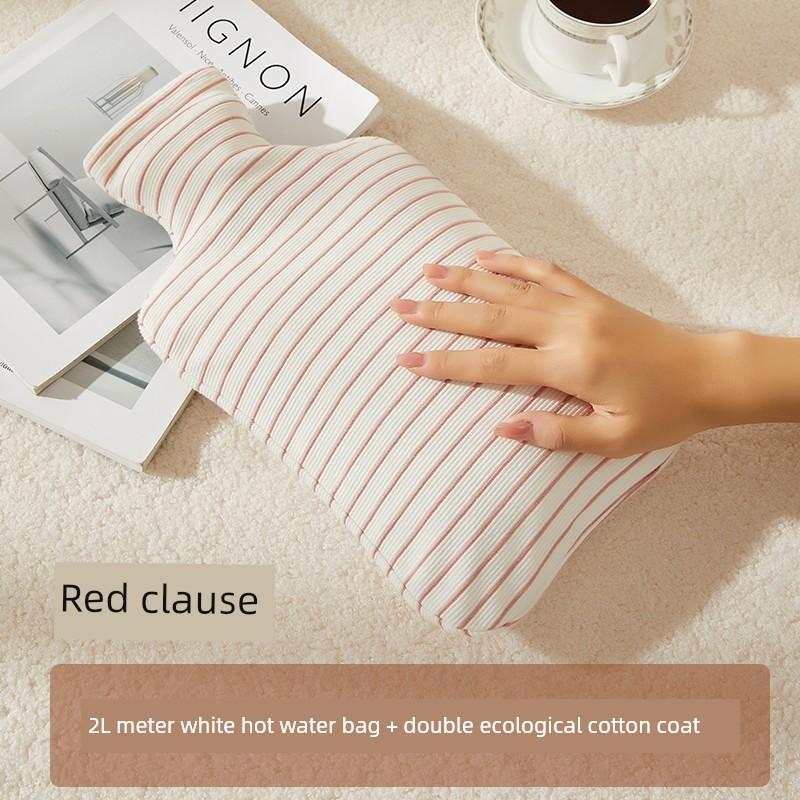 Large Pvc Hot Water Bottle for Women, Thickened Water-Filled Heating Bag, Explosion-Proof, for Warming Hands, Applying To Stomach and Waist