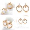 Modern European Fashion Round Alloy Earrings Eye-catching Minimalist Jewelry