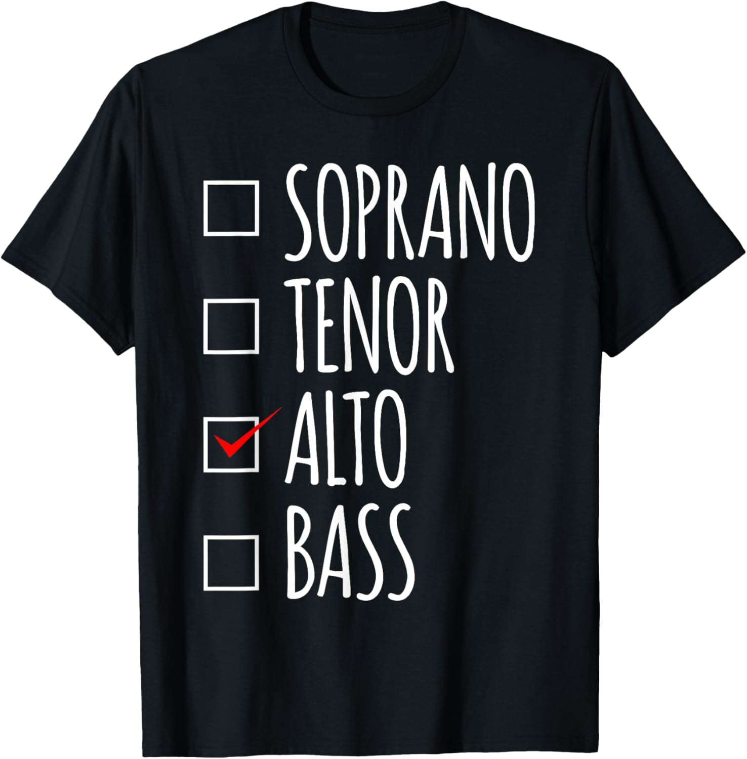Alto Soprano Tenor Bass Choir Singer Gift Choir Probe Music T-Shirt S разноцветный