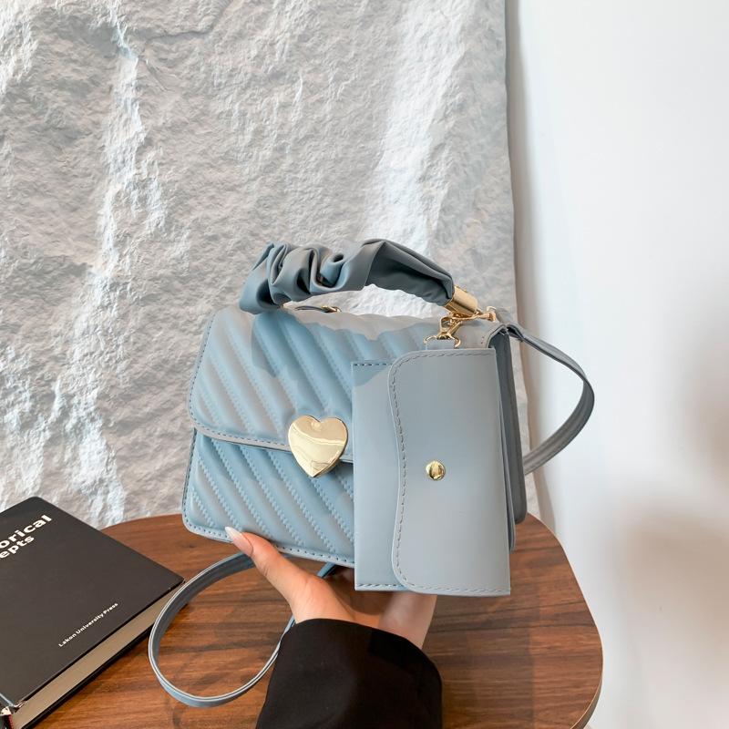 Textured women's bag hand commuting simple new 2025 messenger bag small square bag fashion casual personality popular shoulder bag