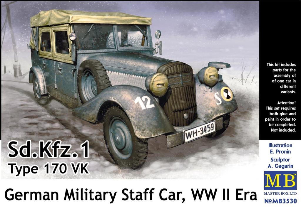 Master Box 1/35 Scale German 170VK kfz.1 Staff Car Plastic Model Kit (MB35030)