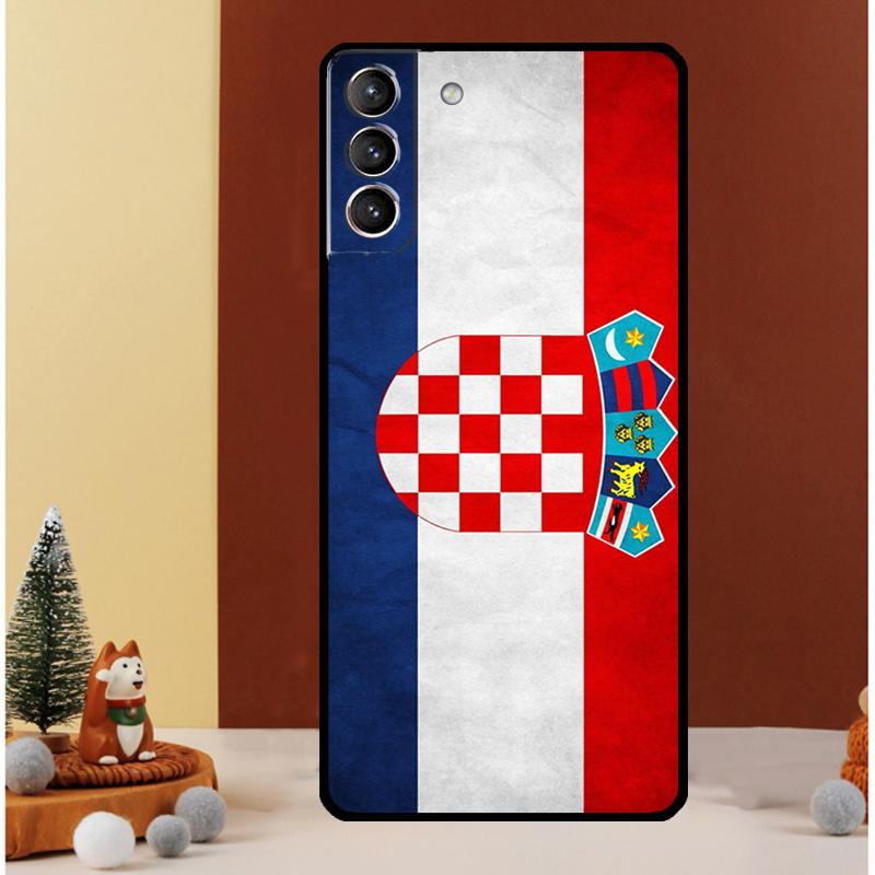Croatia Flag Case For Samsung Galaxy S23 Ultra S24 S22 Note 20 Ultra 10 Plus S8 S9 S10 S20 S21 FE Cover