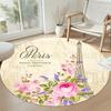 Eiffel Tower Round Floor Mat Suitable for Dormitory Foyer Study Room Bedrooms Anti-slip Round Rug Office Home Decor Perfect Gift for Women Men