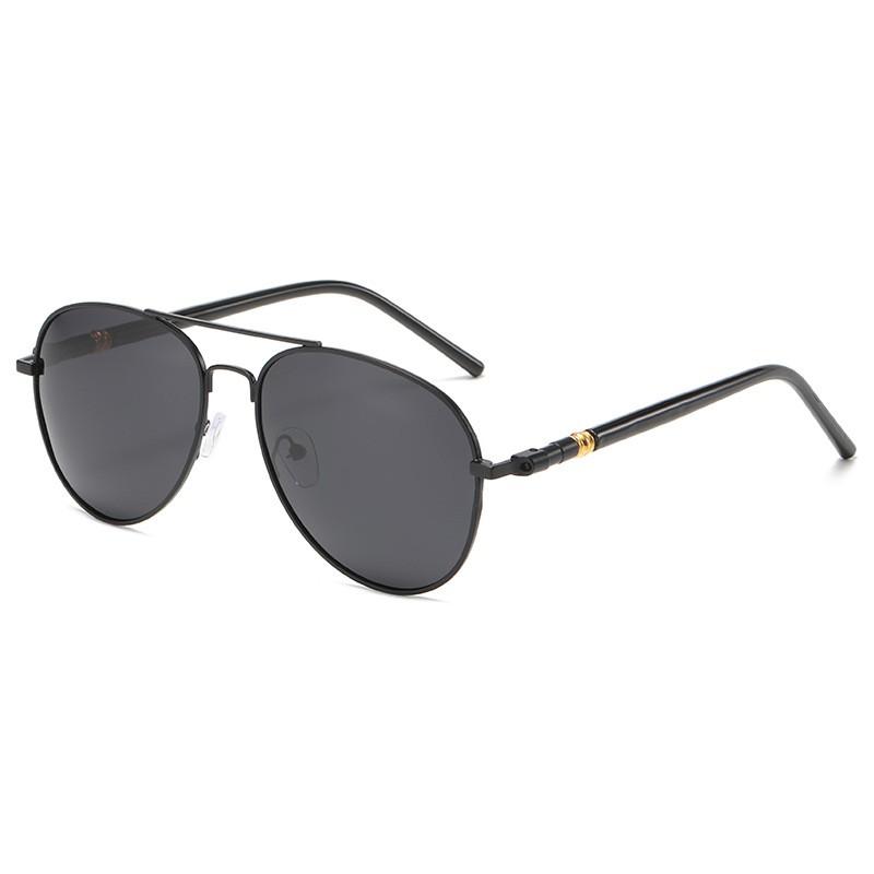 Unisex Sunglasses UV400 Protection Black Reflective Lenses Pilot Style Driving Glasses for Men Women