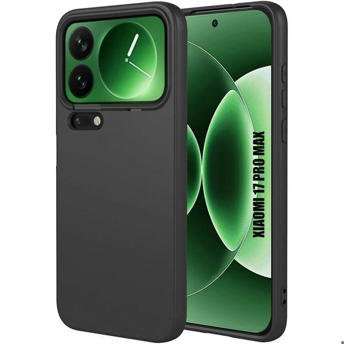 Etui do Xiaomi 17 Pro Max, Ochrona z Płynnego Silikonu Miękkie Cienkie Lekkie Odporne na Zarysowania - Czarne