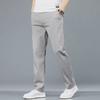 Sommer 2025 Herren Dünne Baumwolle Lässige Hose mit geradem Bein und elastischem Bund - Große Größe