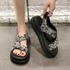 Sandals Women's New Summer Outer Wear Thick-soled Heightening Skirt One Pedal Beach Sandals Women's Outer Wear