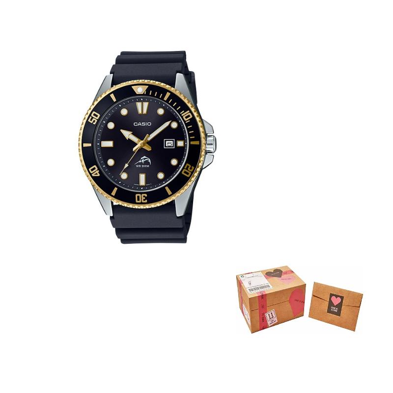 

Casio YOUTH Series-Swordfish Swordfish Sports Diving Watch Quartz Movement Resin Strap Japanese and Korean Watch Men s Watch Black MDV106G-1AV