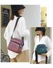 Trendy Nylon Multi-Layer Zipper Crossbody Bag - Simple, Lightweight, and Casual Solid Color Shoulder Bag