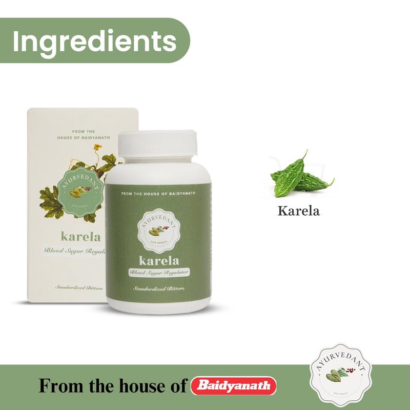 Baidyanath Ayurvedant Karela Capsules 60 Count Natural Support For Blood Sugar Control And Digestive Health Management Pack Of 1