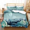 Moon Night Tree Duvet Cover Set Beautiful Landscape Pattern Polyester Comforter Cover with Pillowcase for Men Women Bedding Set