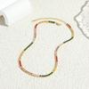 Rainbow Tennis CZ Chain Choker Necklaces Mixed Color Summer Jewelry for Women Short Necklace Wholesale/Dropshipping