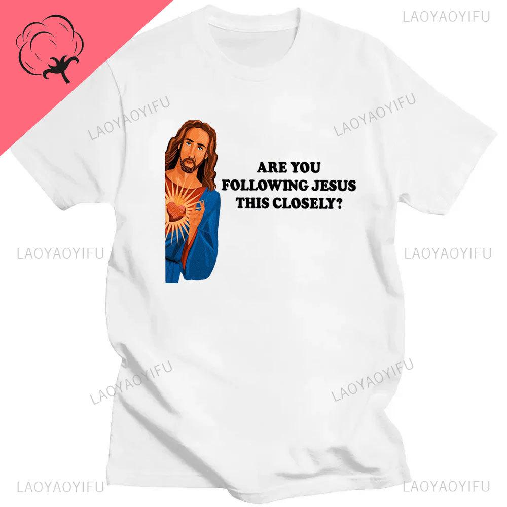 Funny Jesus I Saw That Meme Print Graphic Tshirt Unisex Unisex Tee Shirt Short Sleeve Creativity Casual Summer Shirt Streetwear Tops Unisex
