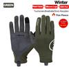 INBIKE 2024 Cycling Gloves Gel Padded for Men Autumn Winter Fleece Road Bike Gloves MTB Full Finger Touchscreen Bike Accessories