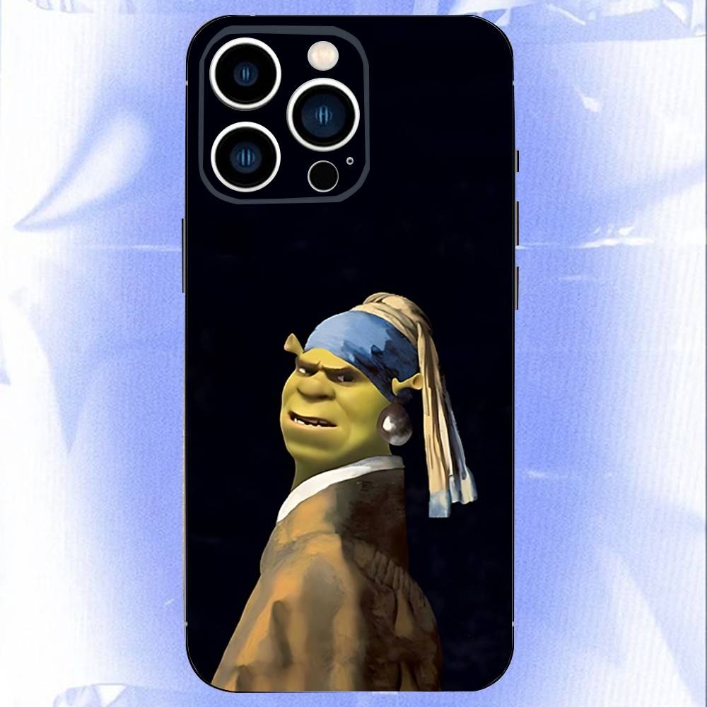 S-Shrek-s Cartoon Funny Phone Case For iPhone 17,16,15,14,13,12,11,Pro,XS,Max,XR,Plus,E,SE4,Mini Black Soft Cover