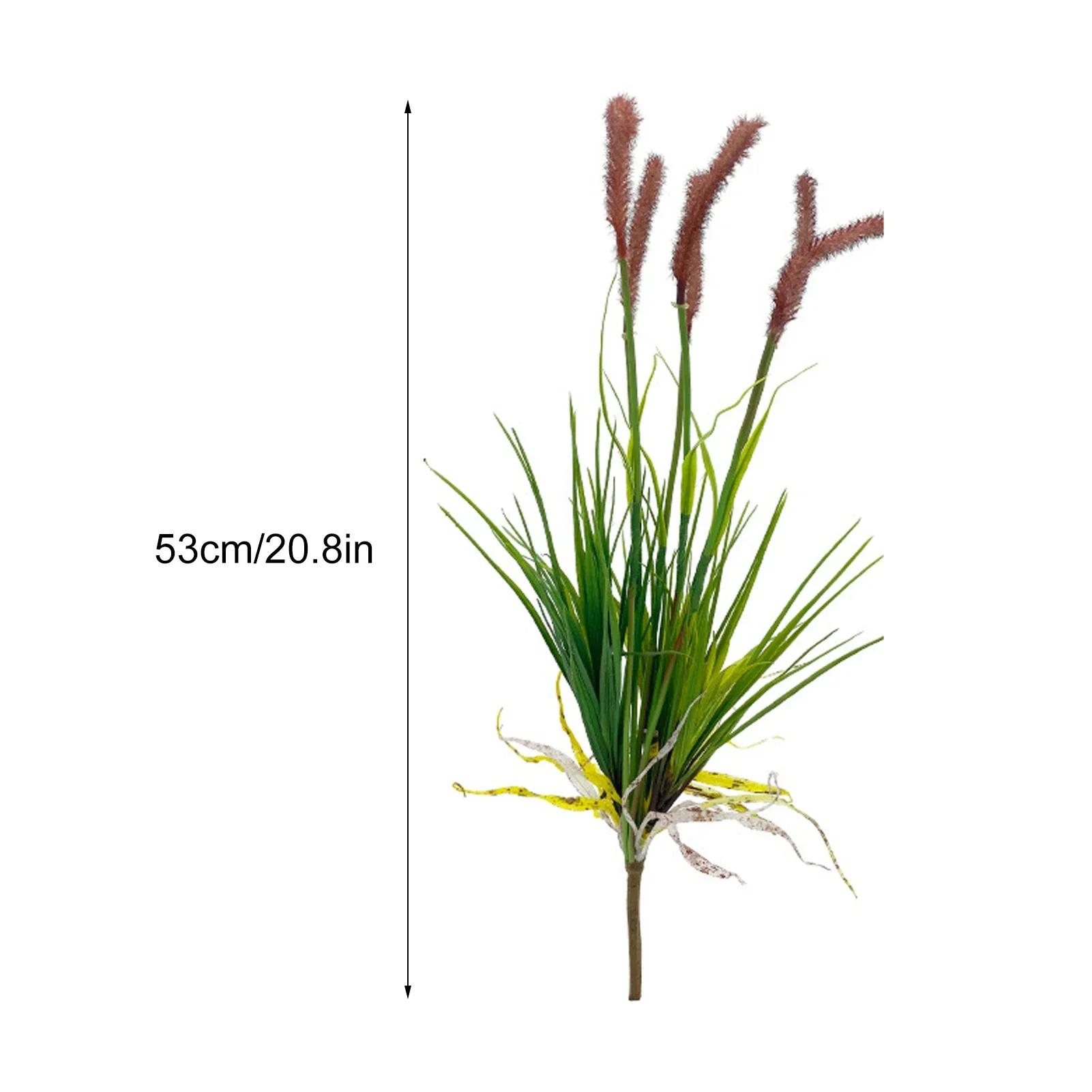 Green Vivid Plant Simulated Reed Dog Tail Grass Pampas Grass Home Decoration Flower