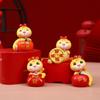 Mini Cartoon Snake Figurines Resin Car Interior Ornament Cute Snake Ornament  Spring Festival