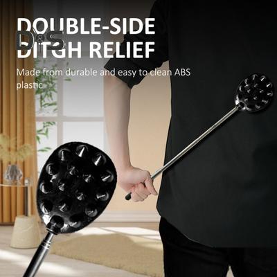 Scărpător de spate extensibil din oțel inoxidabil, portabil, zone greu accesibile, mâner ergonomic, cactus, telescopic, scărpător de spate, instrumente de masaj