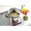 Yoshikawa CookLook II Pasta Pot, 22cm, 6.5L, with Glass Lid and Inner, Stainless Steel, Induction and Gas Compatible, Made in Japan, SJ2187